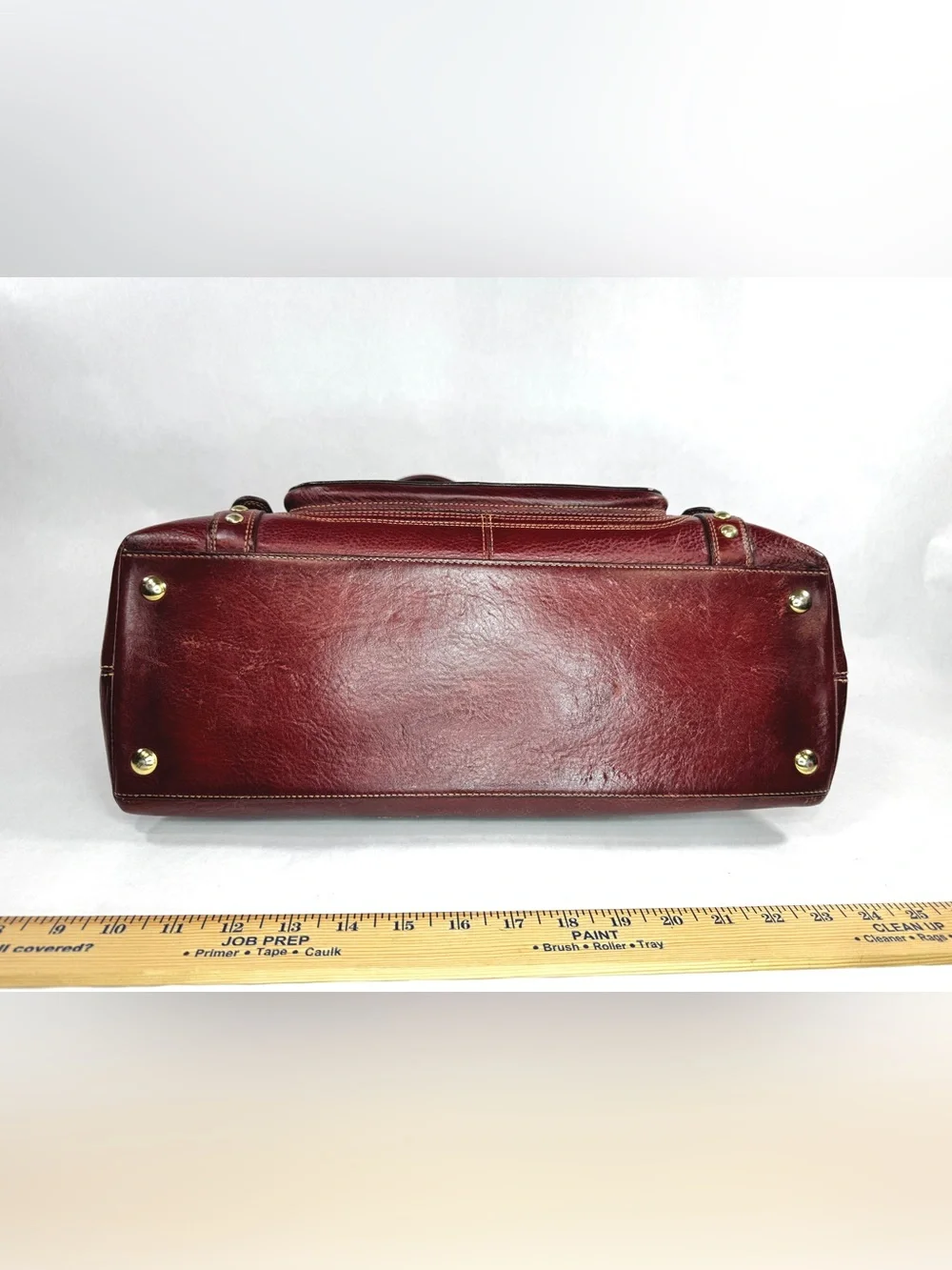 Coach Legacy Large Hamptons Miranda Rare Bordeaux Burgundy Leather Satchel Bag - Picture 6 of 15